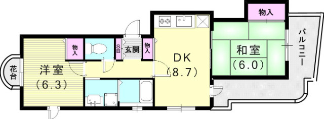 エスポワール花山台IIの間取り