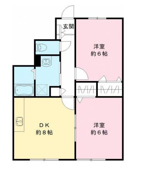 東村山市青葉町のアパートの間取り