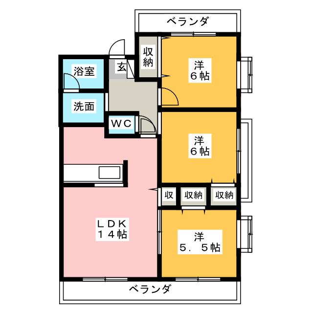 ジューダンブルクIIの間取り