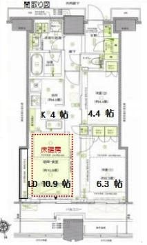 Tomihisa Crossコンフォートタワーの間取り