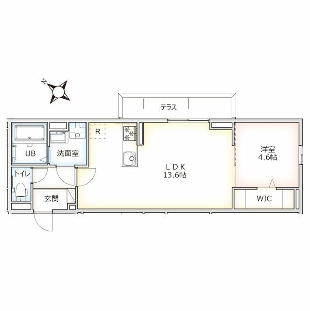 昭島市武蔵野のアパートの間取り