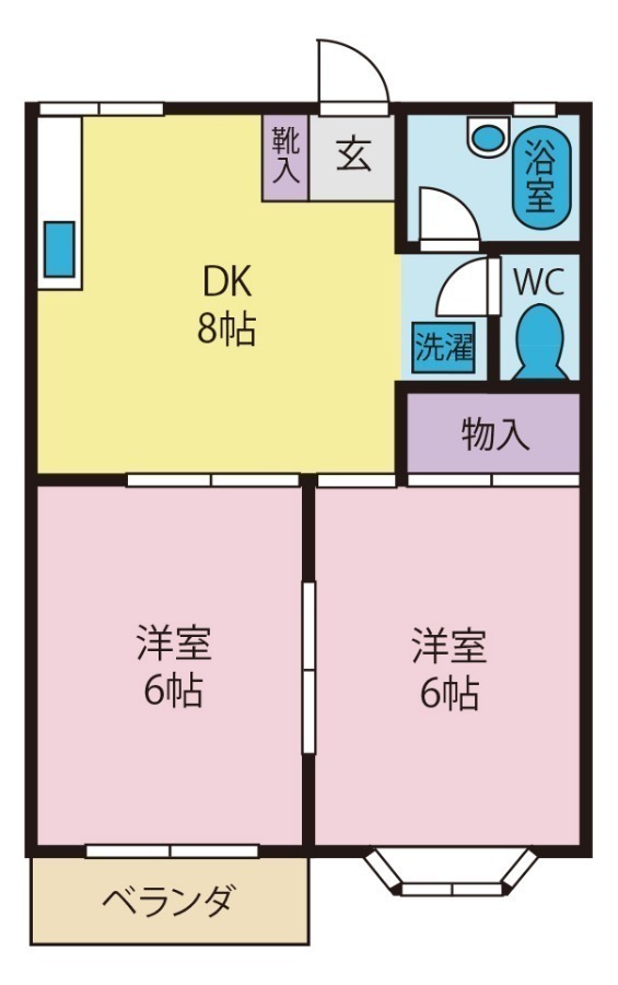 ホウレン荘2号館の間取り