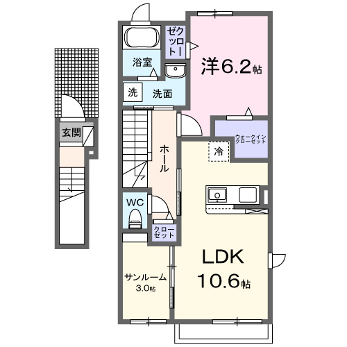 アンジェリーク　華　Ｂの間取り