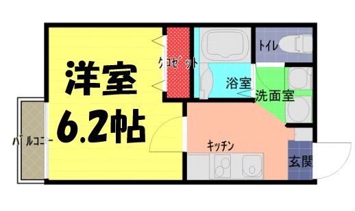 春日部市大場のアパートの間取り