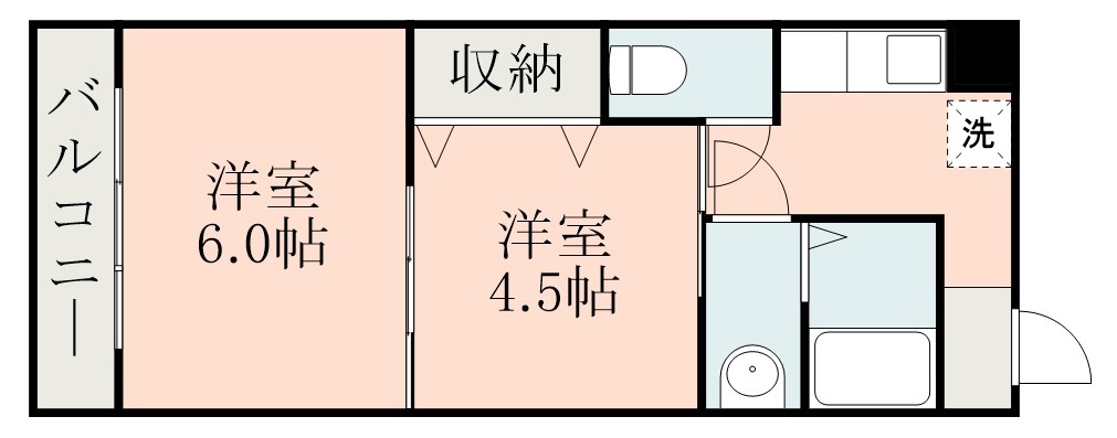 鹿児島市鴨池のマンションの間取り