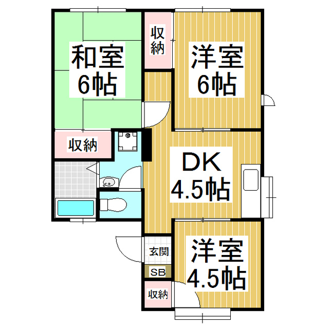 コーポ雲雀ヶ丘ＡＢの間取り