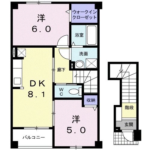 ラフレシールIの間取り