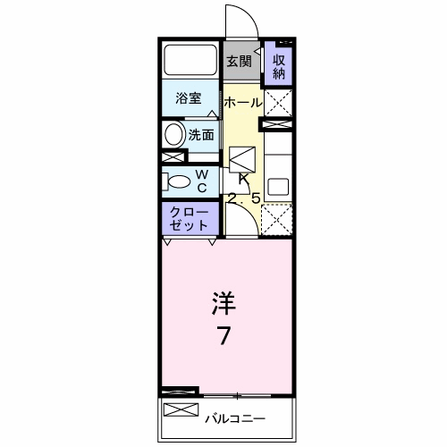 瀬戸内市長船町福岡のアパートの間取り