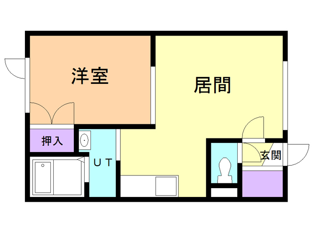 苫小牧市新開町のアパートの間取り