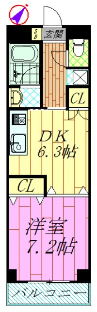 【ドールタカナシマンションの間取り】