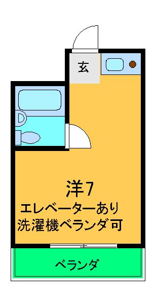 京都市西京区樫原盆山のマンションの間取り