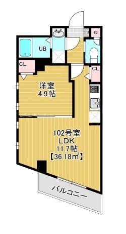 千葉市稲毛区稲毛のマンションの間取り