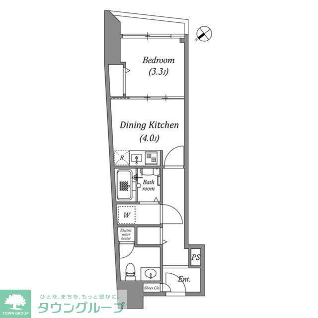 港区三田のマンションの間取り