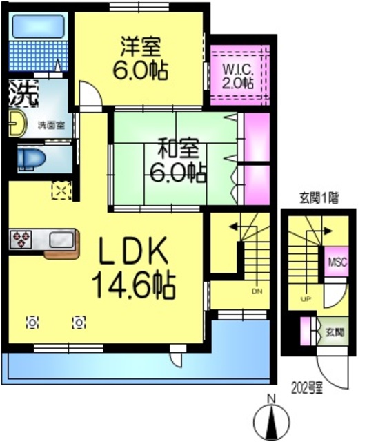 ＢＯＲＩＫＩいちかわ須和田WESTの間取り