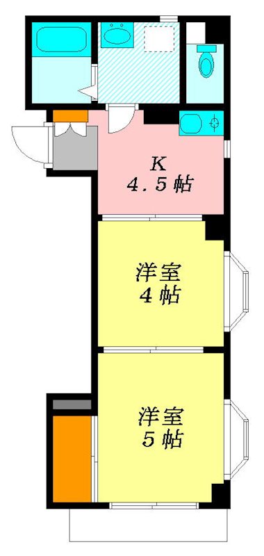 シャトレーナルシマ（２階）の間取り