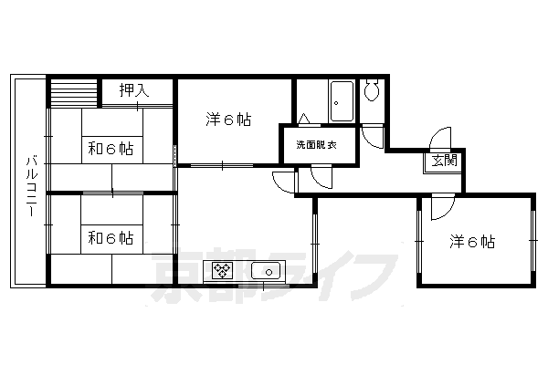 京都市上京区東橋詰町のマンションの間取り