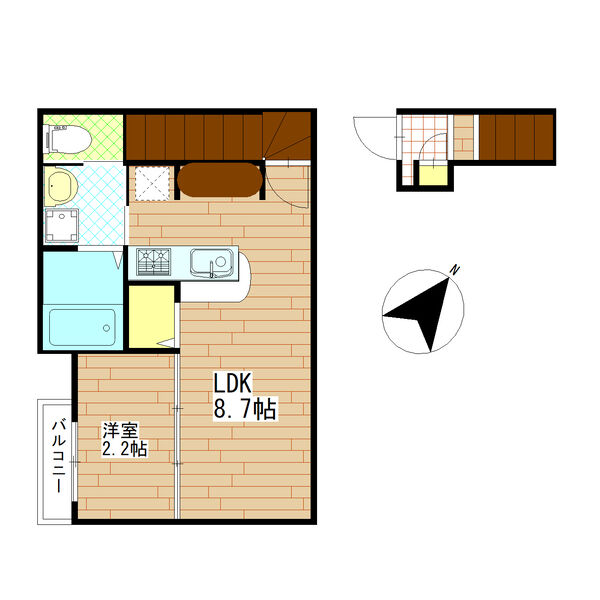 グランドール川内の間取り