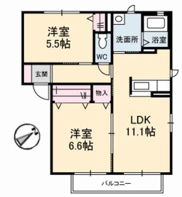 ルミエール　Ａ棟の間取り