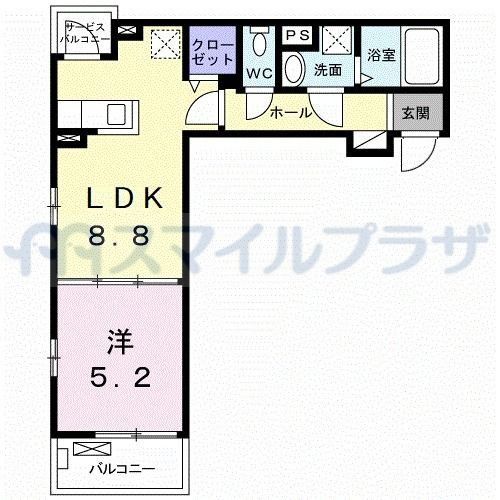 さいたま市見沼区春岡のアパートの間取り