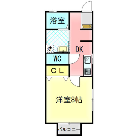 Ｍハイツ七井仲町の間取り