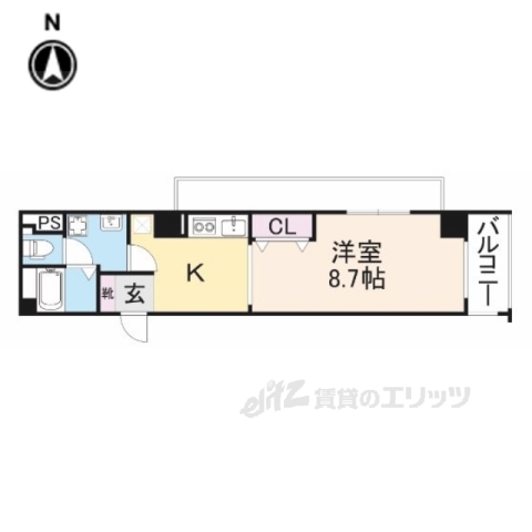 橿原市久米町のマンションの間取り