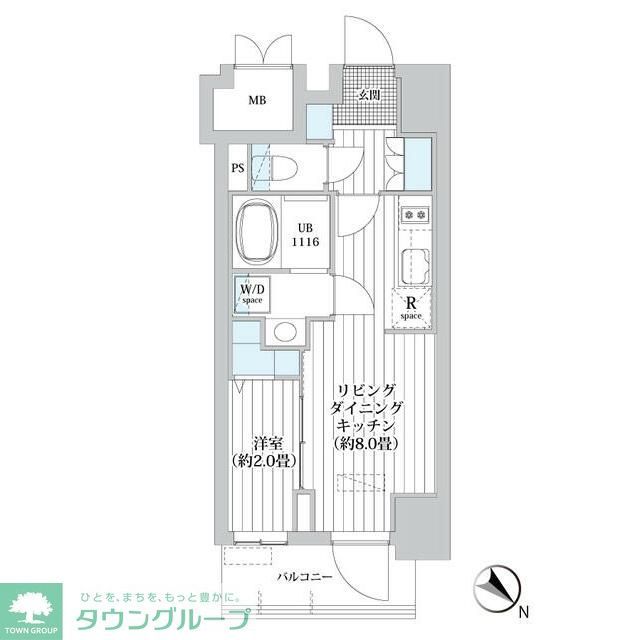 レフィールオーブ南行徳駅前の間取り