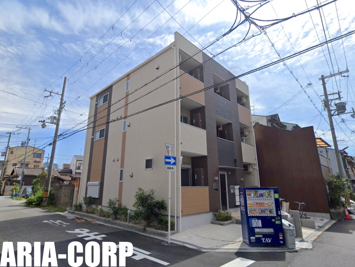 建物外観　2017年完成、全室端部屋設計のデザイナーズアパートです！