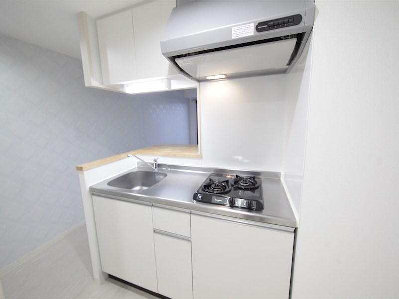 キッチン　システムキッチン（ガス2口コンロ付）カウンターキッチン