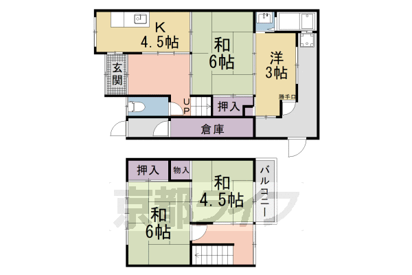横木2丁目貸家の間取り写真