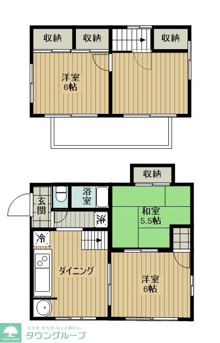 狛江市猪方2丁目戸建の間取り写真