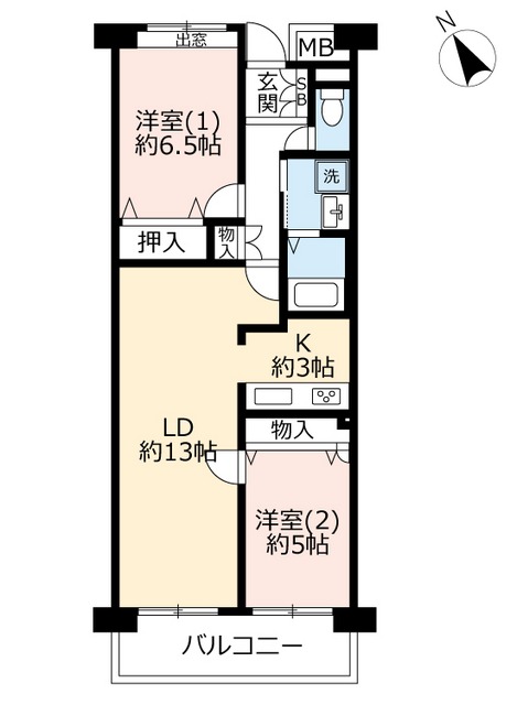 URアーバンハイツみぞのくちの間取り写真