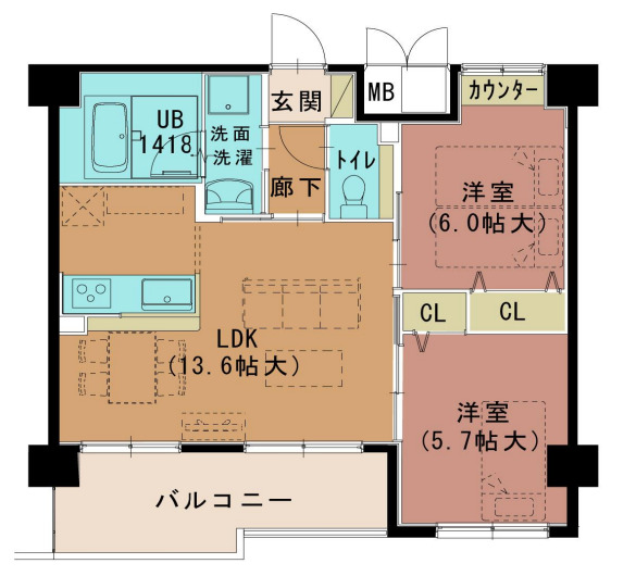 Dios城東の間取り写真