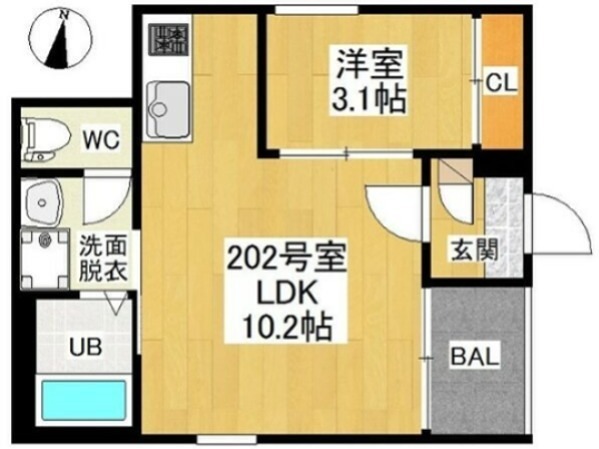 近鉄名古屋線 烏森駅 徒歩2分 3階建 築8年の間取り写真