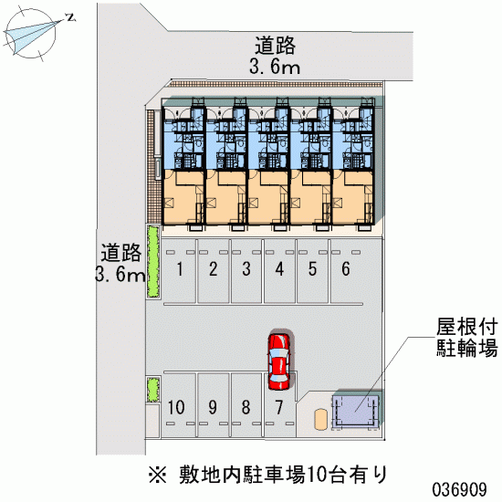 【プレステージ岩木の駐車場】