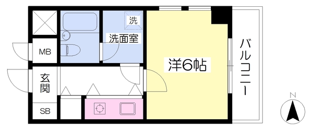 松山市住吉のマンションの間取り