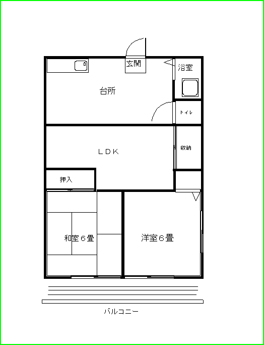 福田ハイツ19の間取り