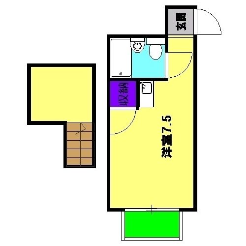 静岡市葵区音羽町のアパートの間取り