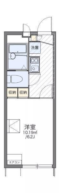 松山市室町のアパートの間取り