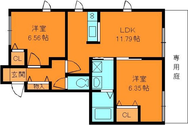 逢坂セントラルハイツの間取り