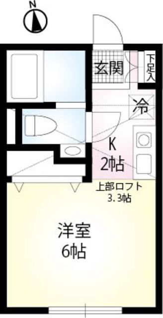 神奈川県横浜市磯子区森５（アパート）の賃貸物件の間取り