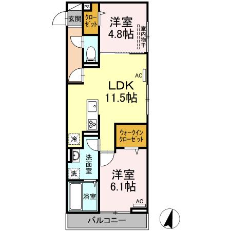 D-roomあおばの間取り写真