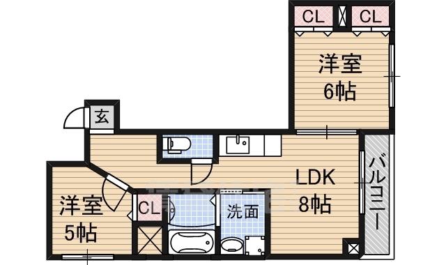 堺市堺区戎之町東のマンションの間取り