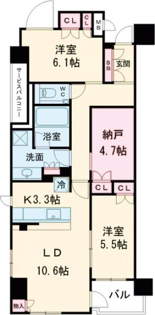 シャリエ京都円町の間取り