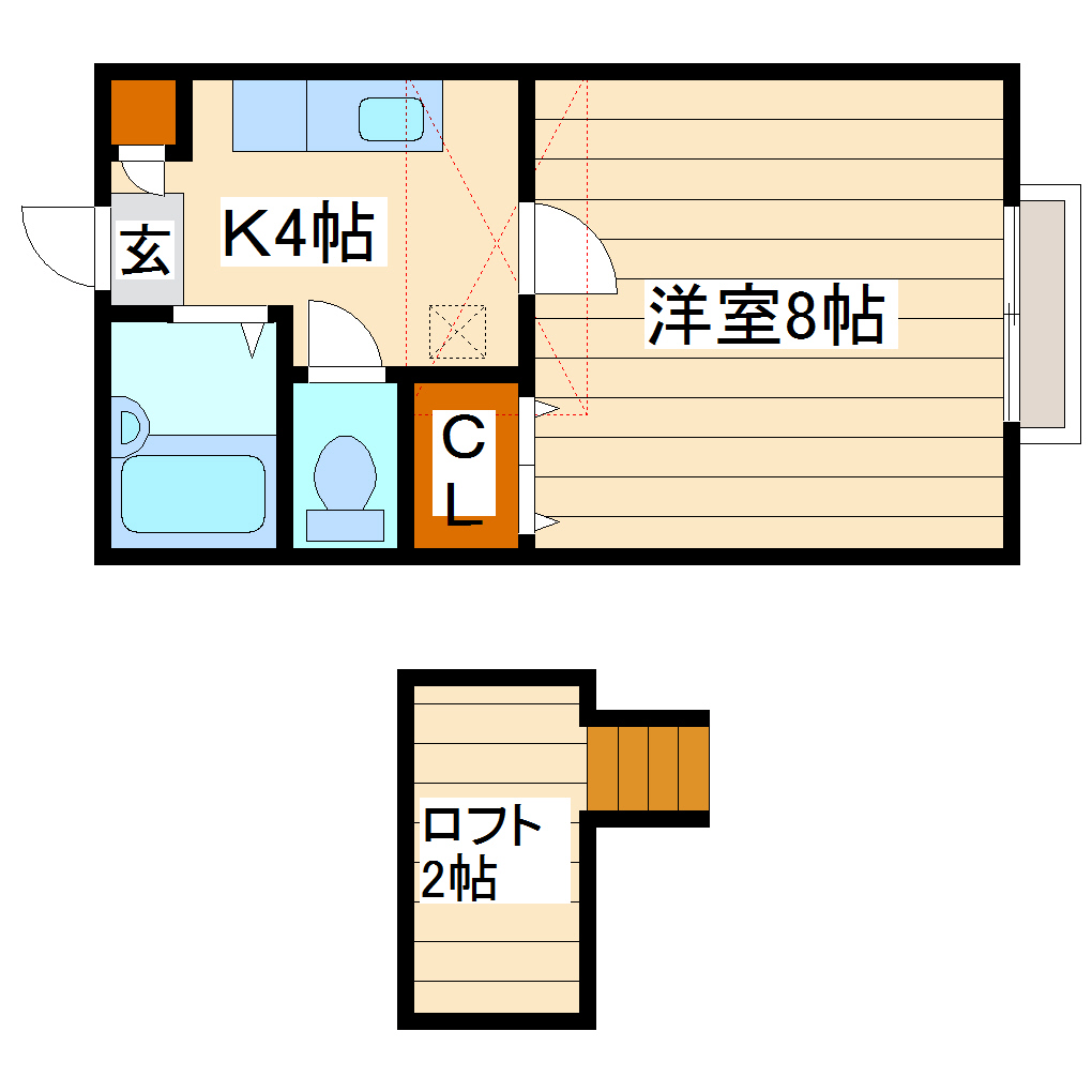 クレセール蒲町弐番館の間取り