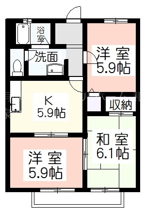 ハイツサンパティーク-1の間取り