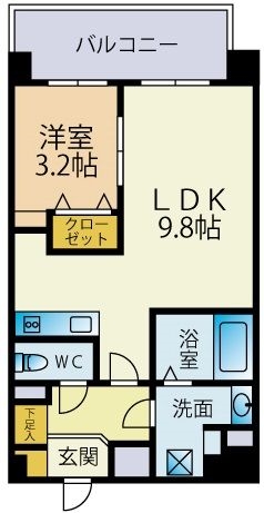 福岡市博多区麦野のマンションの間取り