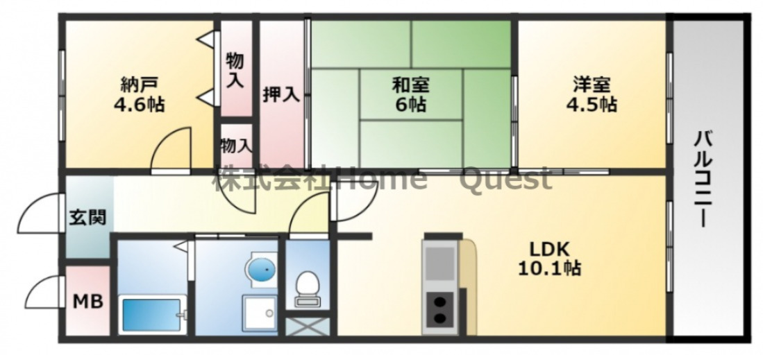 【アロッジオKTIの間取り】