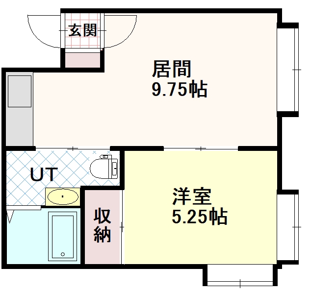 滝川市幸町のアパートの間取り