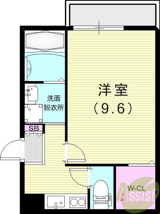 尼崎市東大物町のアパートの間取り