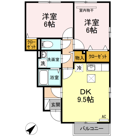 光市三井のアパートの間取り